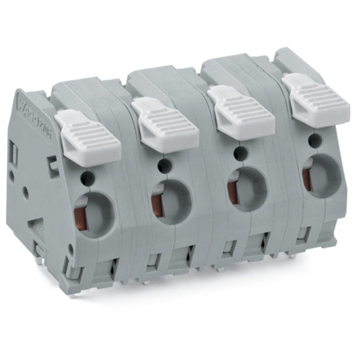 WAGO - Leiterplattenklemme Hebel 2706-308 6mm²,grau − 10 Stück