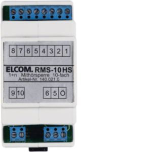 Elcom - Zusatzgerät für Türkommunikation Mithörsperre RMS-10 HS für 10 Teilnehmer