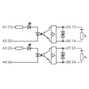 WAGO - Optokoppler Optokopplermodul 857-1430 DC 24 V,lichtgrau