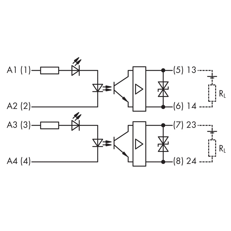 WAGO - Optokoppler Optokopplermodul 857-1430 DC 24 V,lichtgrau