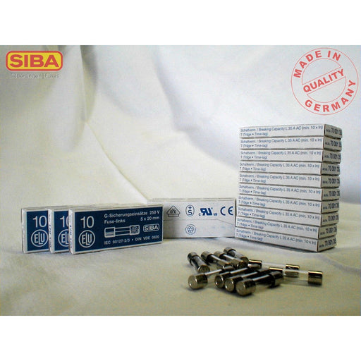Siba - Zylindrische Sicherung G-Sicherung T 125mA 179120 5x20 − 100 Stück