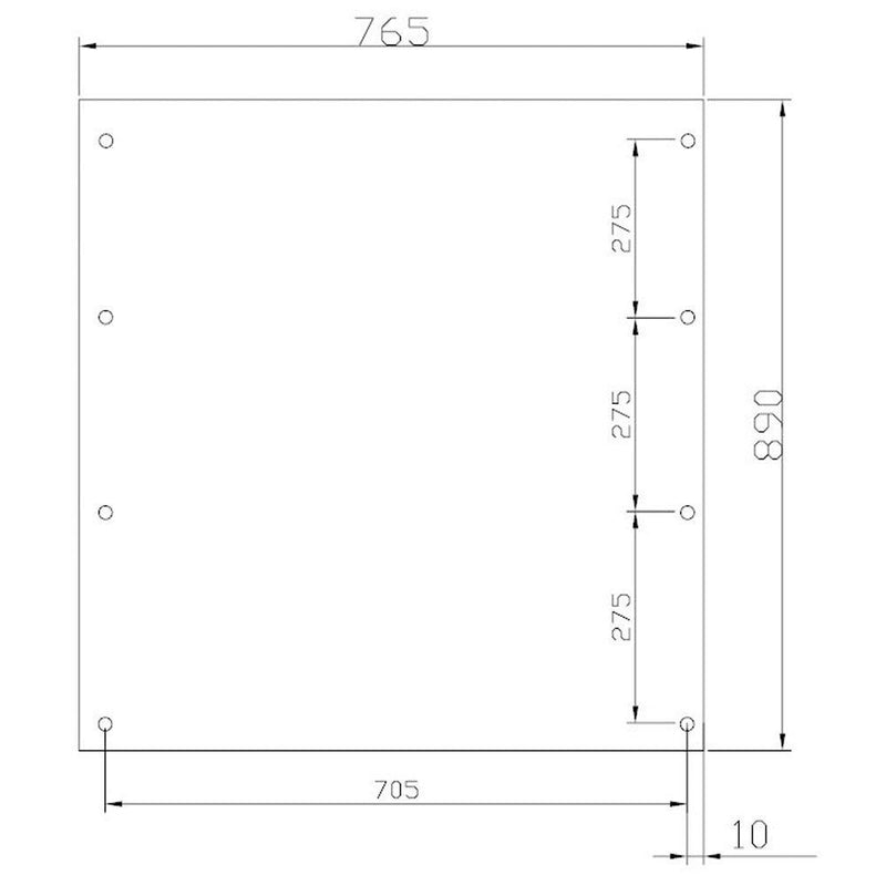 GSAB Elektrotechnik - Montageplatte für Verteilergehäuse 2/3-Montageplatte 2M2-3-1000 für 1S1000