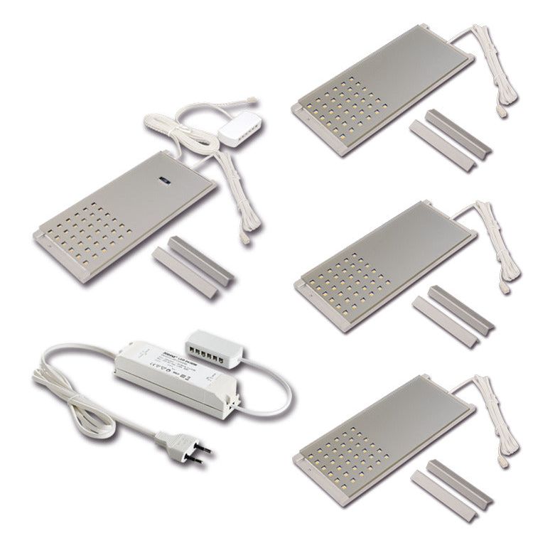 Hera - Decken-/Wandleuchte 4er-Set LED-Unterb.leuchte 61055140308 nw eds m.IR-Sch