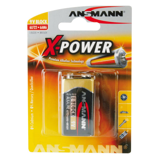 Hückmann - Batterie 9V-Block E 133317 Bli1 Ansmann − 10 Stück