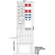GSAB Elektrotechnik - Anschlussschrank Festplatzverteiler 58S20FP23221610S HxBxT:2010x350x280