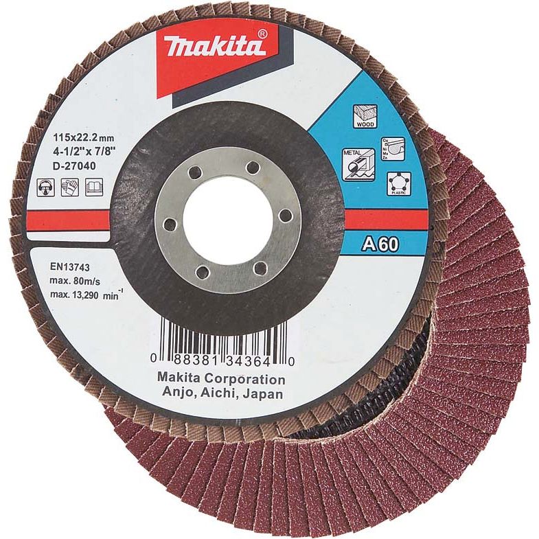 Makita - Trenn-/Schleifscheibe Fächerschleifscheibe D-28313 115mm, 80