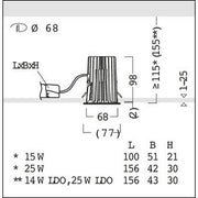 Zumtobel Group - Downlight/Strahler/Flutlicht LED-Downlight DIAMO R68 #60816990 4000K