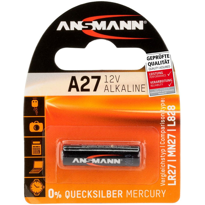 Hückmann - Batterie Alkaline 12V A27 27A Bli1 Ansmann − 10 Stück