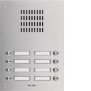 Elcom - Klingeltableau für Türkommunikation UP-Türstation TVG-8/2 eds 8Tast.2-reih.,eds mt