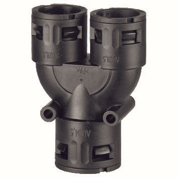 Flexa - Verbinder für Wellschläuche Kunststoffverschraubungen 5.020.032.206 schwarz AD1-21,2 − 10 Stück