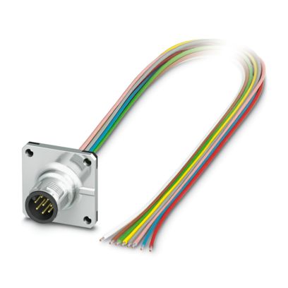 Phoenix Contact - Rundsteckverbinder, feldkonfektionierbar (Industriesteckverbinder) Gerätesteckverbinder SACC-SQ-M12M#1239721 Vorderwand