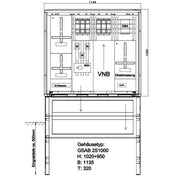 GSAB Elektrotechnik - Zähler-Komplettschrank Wandlermessung 46.W250.001dir OVAG 250A