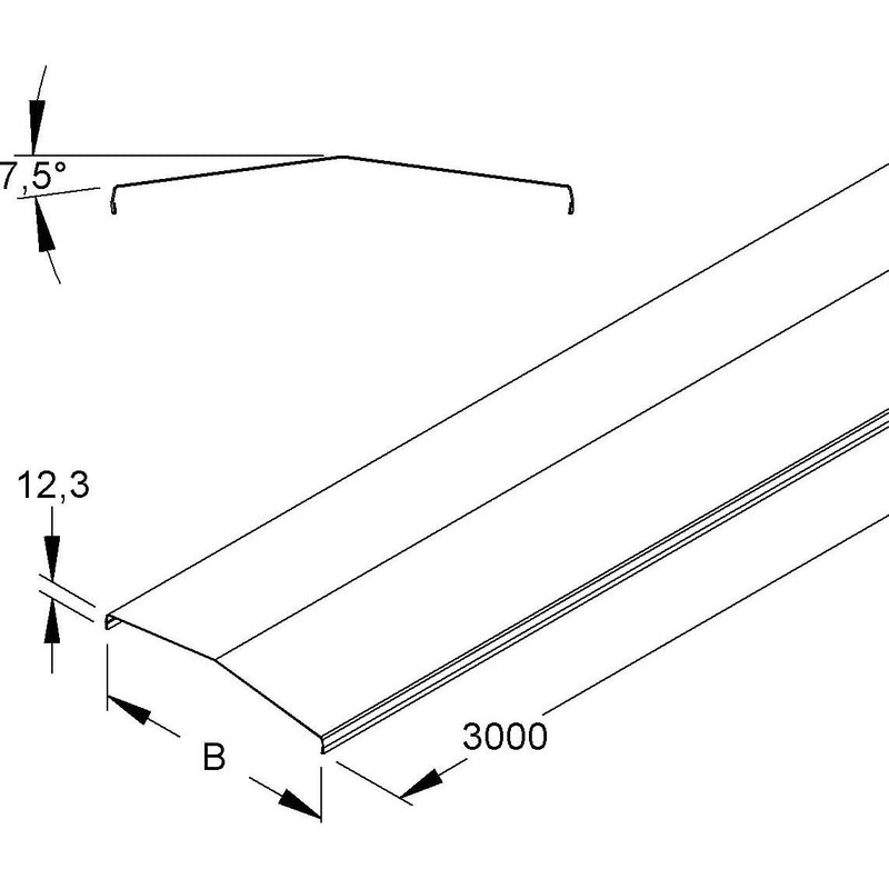 Niedax - Deckel für Kabeltragsystem Deckel für Gitterrinne GRD 150/7.5° E3 147x3000mm − 3 Meter
