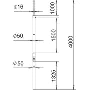 OBO Bettermann - Fangeinrichtung für Blitzschutz Isolierter Fangmast isFang IN 4000 4000mm
