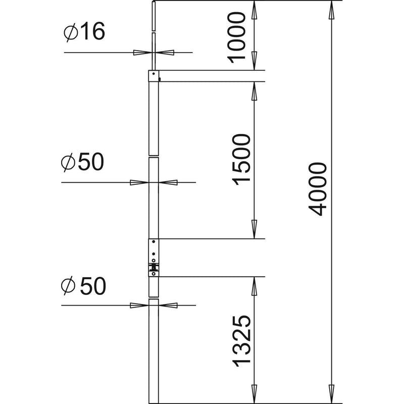 OBO Bettermann - Fangeinrichtung für Blitzschutz Isolierter Fangmast isFang IN 4000 4000mm