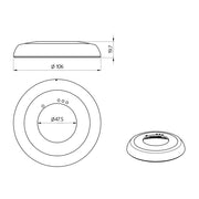 BEG Brück Electronic - Zubehör/Ersatzteile für Bewegungsmelder Abdeckring 93762 verkehrsweiß