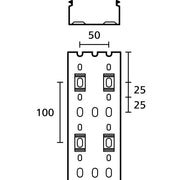 HellermannTyton - Verdrahtungskanal HTWD-PN-80X60 80x60mm, 2m PVC − 24 Meter
