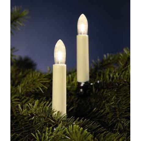 Hellum - Festbeleuchtung Riffelkerzenkette 20 tlg. 812046 LED warm-weiß