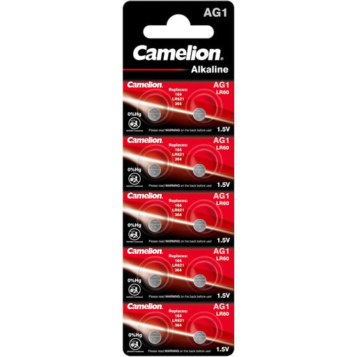Hückmann - Batterie Knopfzelle 1,5V AG1 141204(VE 10) 10er Streif Camelion