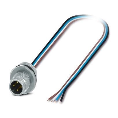 Phoenix Contact - Rundsteckverbinder, Einbau (mit Leitung) Gerätesteckverbinder SACC-E-MS-4C#1108117 Vorderwand