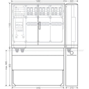 Hensel - Verteilerschrank für Energieversorgung Ladeverteiler Mi EV 44kW 9010 b. z. 9 Doppelladepu