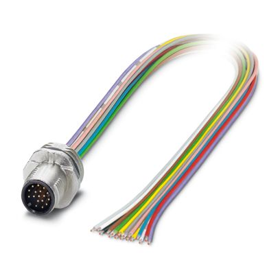 Phoenix Contact - Rundsteckverbinder, feldkonfektionierbar (Industriesteckverbinder) Gerätesteckverbinder SACC-E-MS-17#1240048 Vorderwand