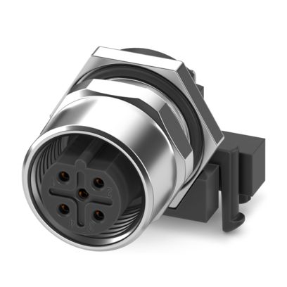 Phoenix Contact - Rundsteckverbinder, feldkonfektionierbar (Industriesteckverbinder) Gerätesteckverbinder SACC-DSIV-M1#1396610 Hinterwand − 10 Stück