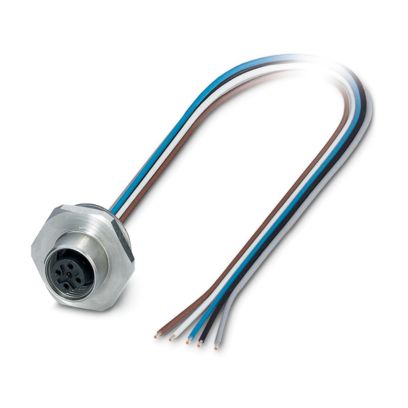 Phoenix Contact - Rundsteckverbinder, feldkonfektionierbar (Industriesteckverbinder) Gerätesteckverbinder SACC-E-M12FS#1147728 Vorderwand − 50 Stück