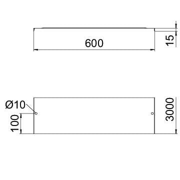 OBO Bettermann - Deckel für Kabeltragsystem Deckel rastbar DGRR 600 FT f.Gitterrinne − 3 Meter