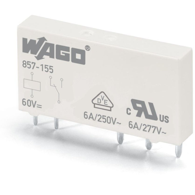 WAGO - Schaltrelais Elementarrelais 857-155 DC 60 V,1 Wechsler − 20 Stück