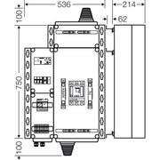 Hensel - Verteilerbaugruppe mit Leistungsschalter PV-Freischaltstelle Mi AE 1243 150kVA, 3-p. m.LS+NA