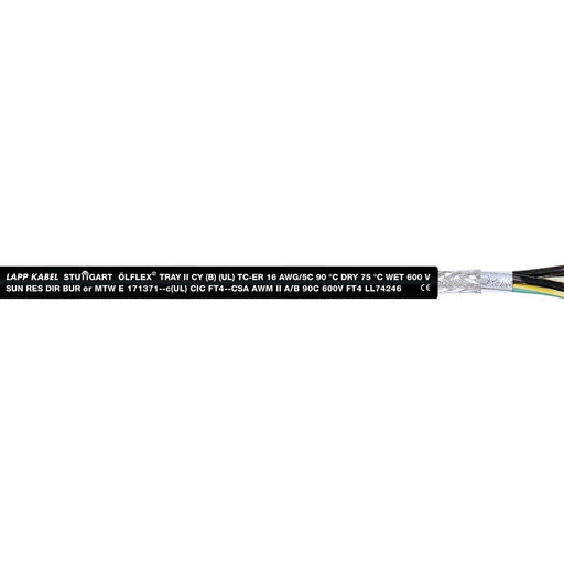 Lapp Kabel&Leitung - Energiekabel < 1 kV, für ortsveränderlichen Einsatz ÖLFLEX TRAY II CY 7G4 2212070/305 − 305 Meter