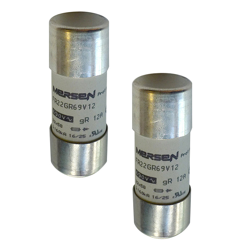 Mersen - Zylindrische Sicherung Sicherungseinsatz zylindr. FR22GR69V63T gR 22x58 63A − 10 Stück