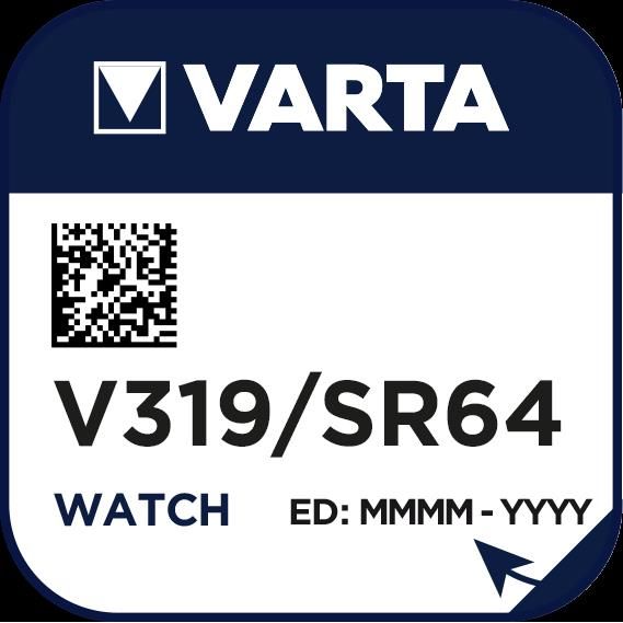 Varta Cons.Varta - Batterie Uhren-Batterie V 319 Stk.1 1,55V/21mAh/Silber − 10 Stück