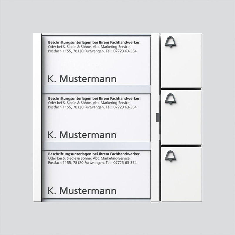 Siedle&Söhne - Funktionsmodul für Türkommunikation Bus-Tasten-Modul BTM 650-03 W weiss