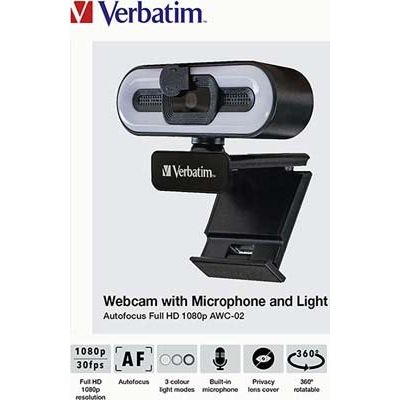 Verbatim - Zubehör/Ersatzteile für Unterhaltungselektronik Webcam FPS USB AWC-02 FullHD1080p,schwarz
