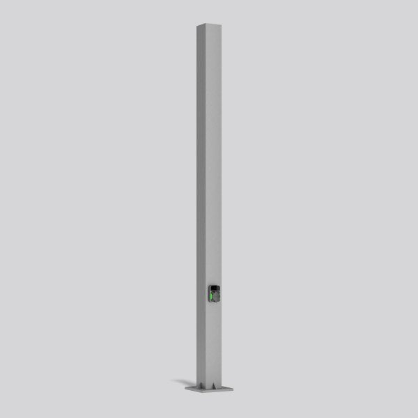 RZB - Ladestation E-Mobility Mast mit Wallbox 811437 1x22kW, silber