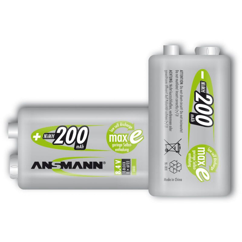 Hückmann - Akku 9V Block E 131989 200mAh einz Ansmann