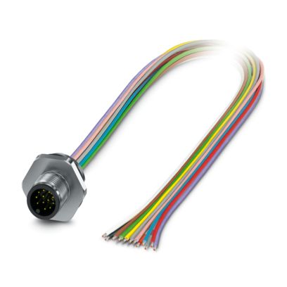 Phoenix Contact - Rundsteckverbinder, Einbau (mit Leitung) Gerätesteckverbinder SACC-E-M12MS#1238882 Vorderwand