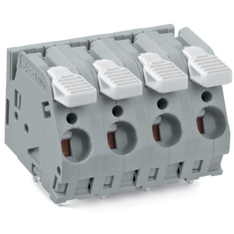 WAGO - Leiterplattenklemme Hebel 2706-261 6mm²,grau − 10 Stück
