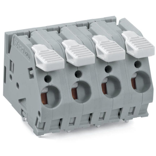 WAGO - Leiterplattenklemme Hebel 2706-262 6mm²,grau − 10 Stück