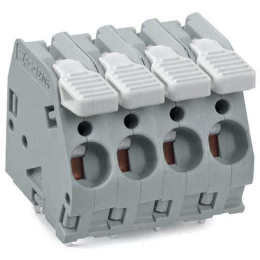 WAGO - Leiterplattenklemme Hebel 2706-108 6mm²,grau − 20 Stück