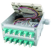 Telegärtner - Patchpanel LWL STX Tragschienen-Verteiler 100022866 24xG50/125 OM3 12xLC