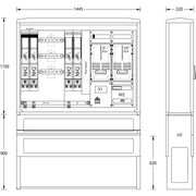 uesa - Zähler-Komplettschrank Wandlermessung WM-ZP-500/630 A SGF 1100x1115x320mm