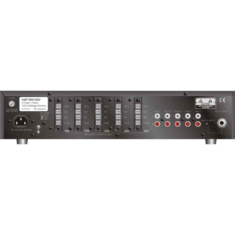 WHD - Zubehör/Ersatzteile für Beschallungssysteme Multikanalverstärker AMP550 AMP 550/100V,sw