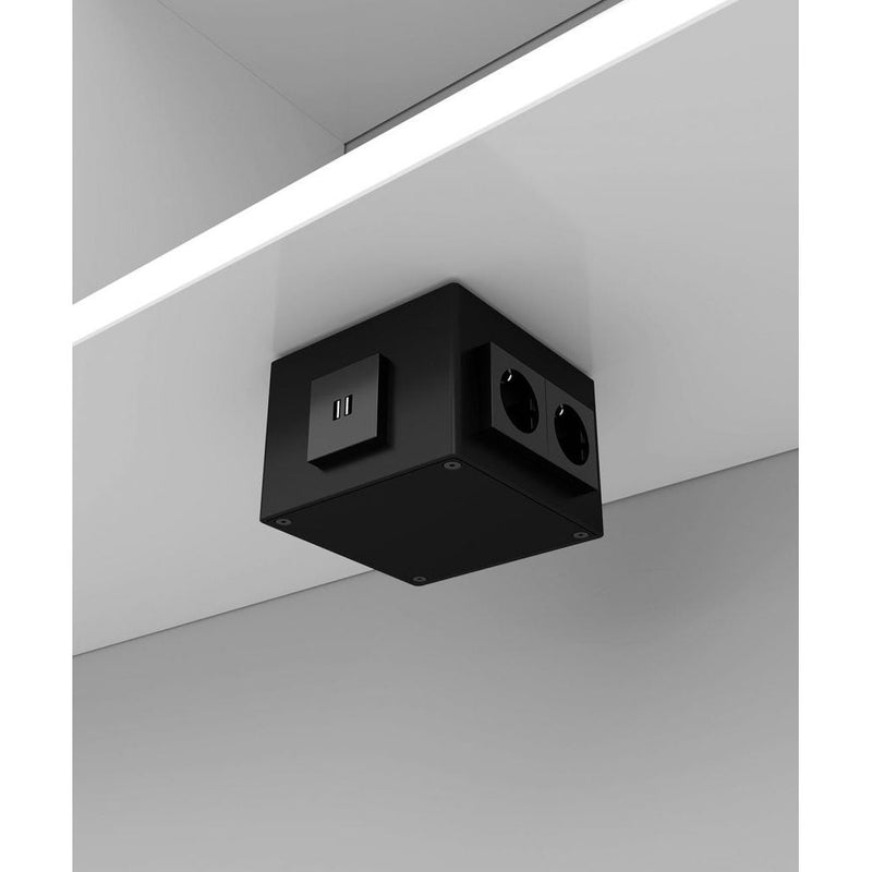 BS Bodensteckdosen - Aufflur-Tank bestückt Aufbodentank 1206-2-8 4xSch,2x USB,2f