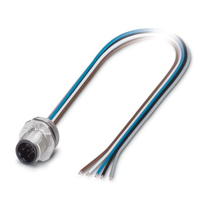 Phoenix Contact - Rundsteckverbinder, feldkonfektionierbar (Industriesteckverbinder) Gerätesteckverbinder SACC-E-MSB-5#1286351 Vorderwand − 100 Stück