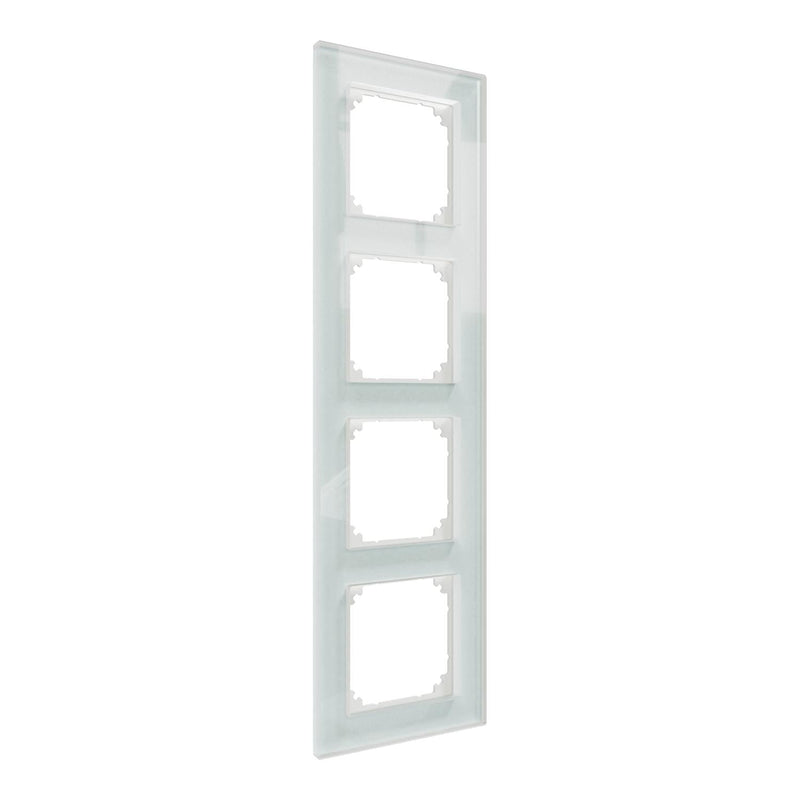 Merten - Abdeckrahmen Echtglasrahmen 4-fach MEG4040-2320 Kristallweiß M-Plan