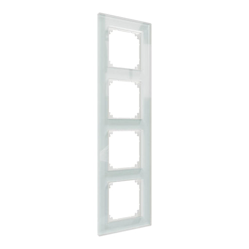 Merten - Abdeckrahmen Echtglasrahmen 4-fach MEG4040-2320 Kristallweiß M-Plan