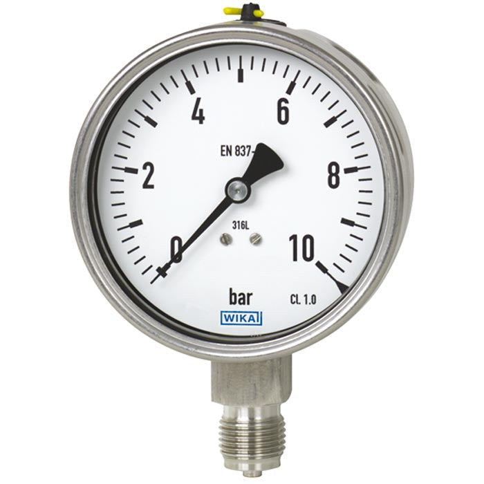 Wika Wiegand - Rohrfedermanometer RF-Mano 232.50.100 Cl1 VA 9040250 -1..+3barG1/2Bunt